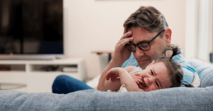toddler having a tantrum