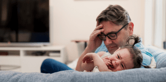 toddler having a tantrum