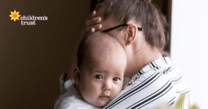 Mom holding an infant