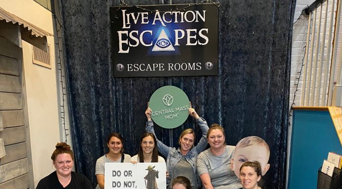 moms at one of the best escape rooms in central mass