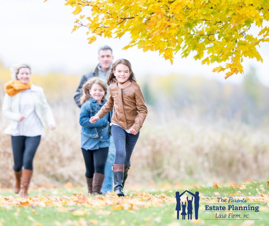 two adolescent children running with their parents chasing behind. Title image for The 5 legal documents you need to have
