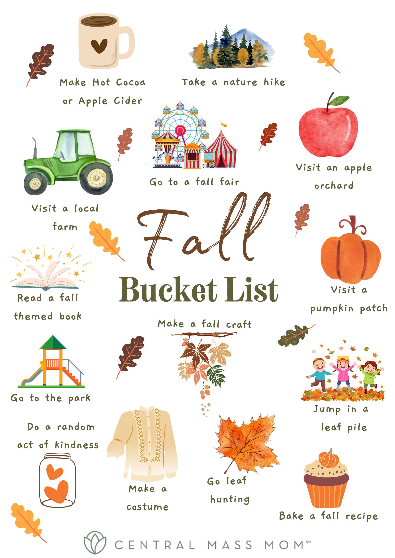 Fall Bucket Lists {Free Printable}