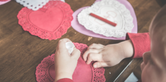 heart crafting kids