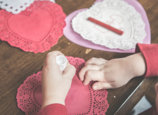 heart crafting kids
