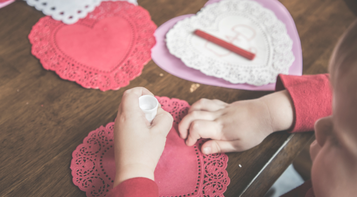 heart crafting kids
